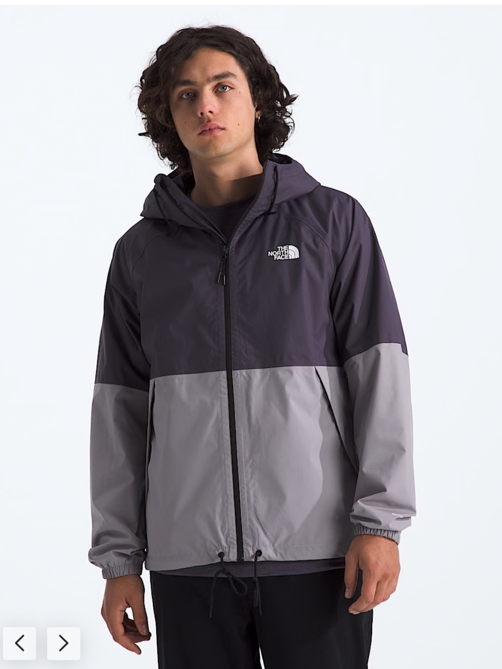 The north face Men's Antora Rain Hoodie Jacket dusk/grey color Size Large new